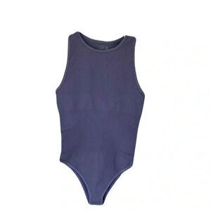 Lavender purple tummy control ribbed size medium bodysuit halter